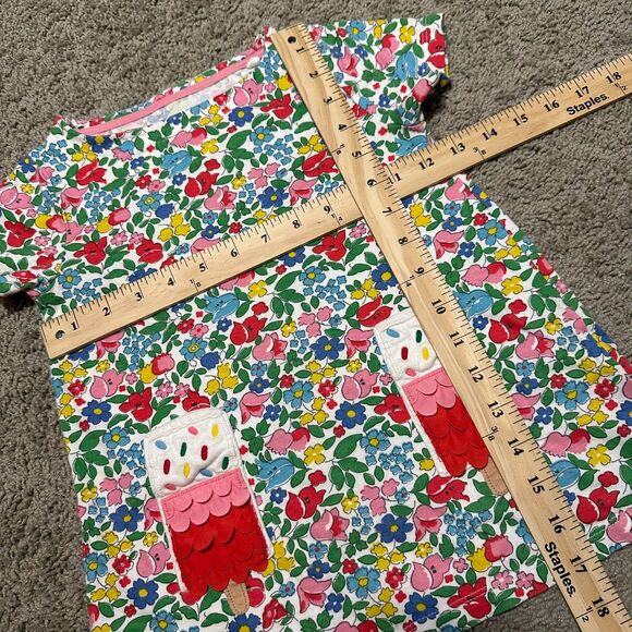 Mini Boden Girls 100% Cotton Cute Floral Ice Cream Short Sleeve Dress, Size 3-4Y - Picture 3 of 7